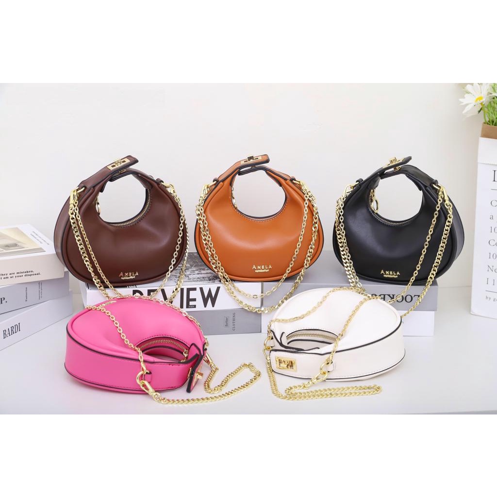 ANELA LYNE MINI CRESCENT HOBO BAG ANE1418#A232 ORIGINAL