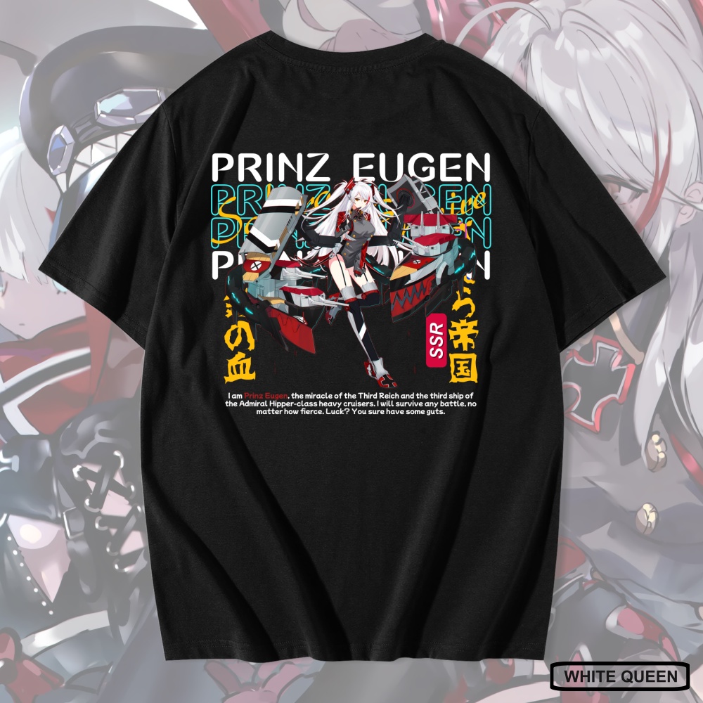 KAOS PRINZ EUGEN AZUR LANE -  KAOS DISTRO PRIA & WANITA ANIME & GAME DESIGN PRINZ EUGEN AZUR LANE