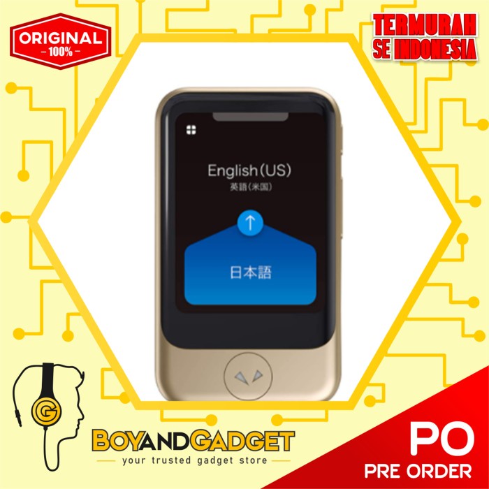 

Pocketalk Model S Real Time Two-Way 82 Language Gold