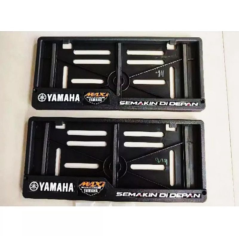 Dudukan Plat Motor Yamaha Maxi Bluecore Satu Set Depan Belakang