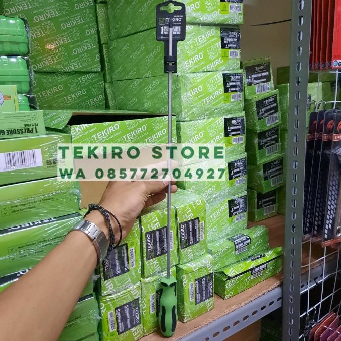 TEKIRO obeng (+) gagang TPR extra panjang PH1 x 400 mm