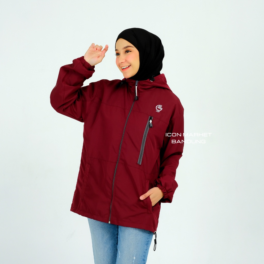 Jaket Parasut Wanita Waterproof  Model Ararat size M L XL XXL Original FCF / Jaket OUTDOOR UNISEX Anti Air Size M L XL XXL