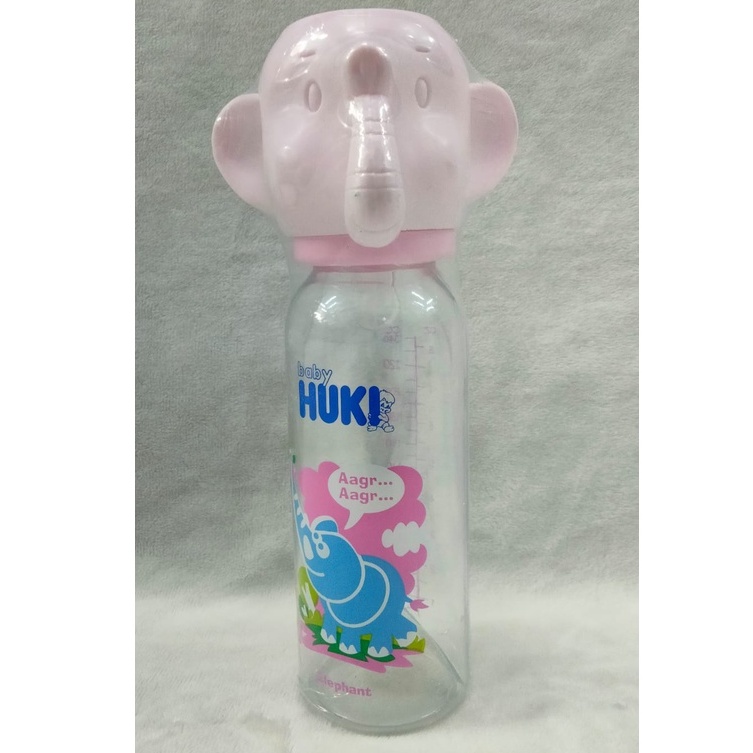 Baby Huki Bottle 240ml Elephant Cap With Orthodontic Silicone Nipple