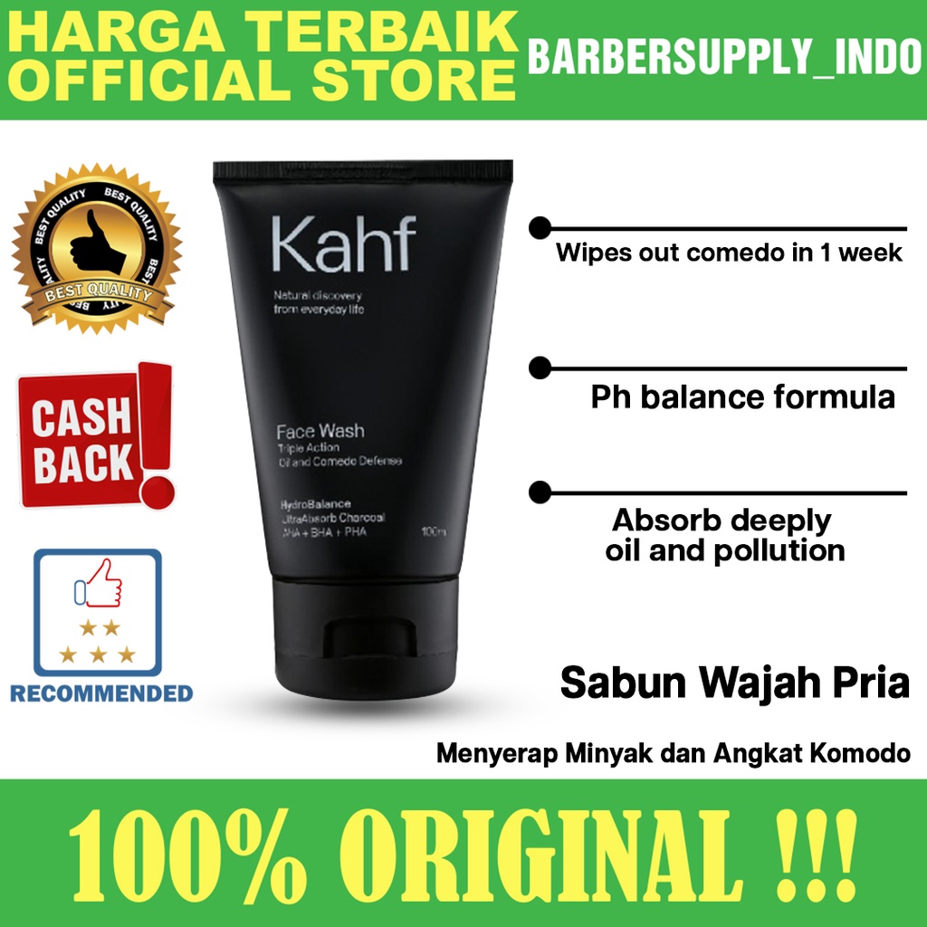 Kahf Triple Action Oil &amp; Comedo Defense Face Wash 100 ml