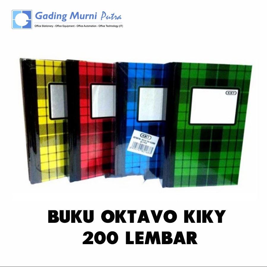 

Buku Hard Cover Oktavo / A6 Kiky Isi 200 Lembar