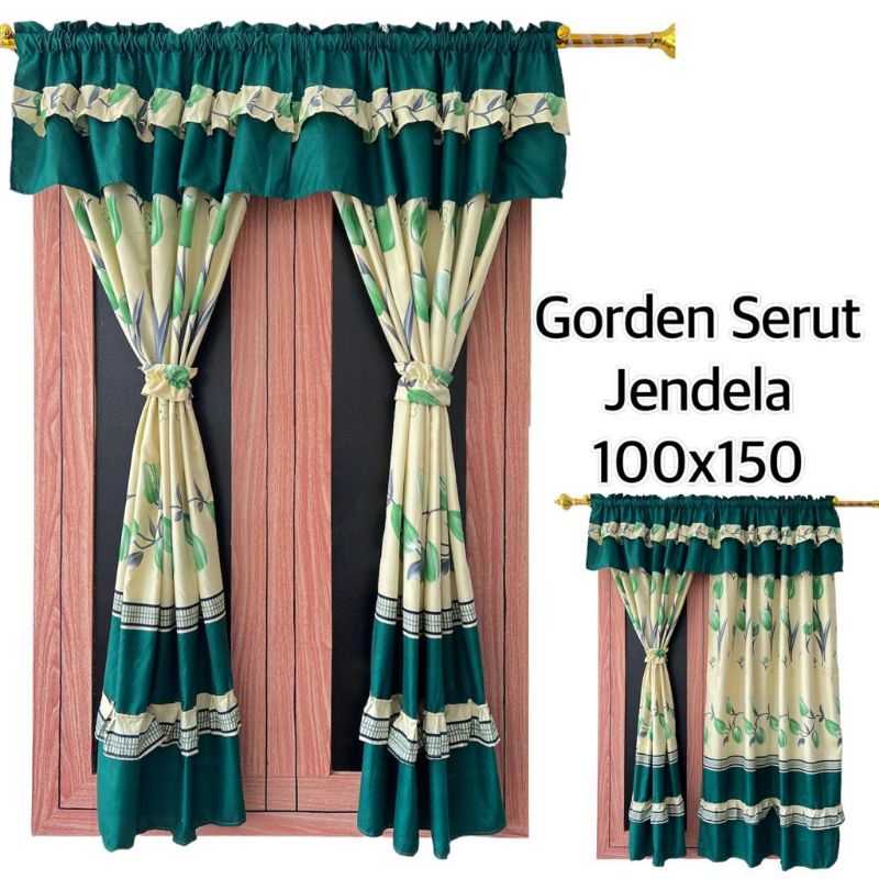 gorden jendela serut TER MURAH (motif random)