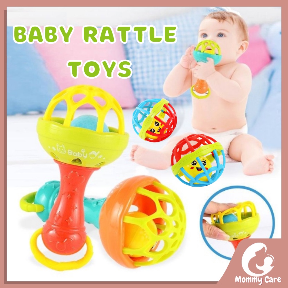 MOMMYCARE MAINAN KERINCINGAN BAYI TEETHER RATTLE STICK MAINAN GIGITAN BAYI BPA FREE