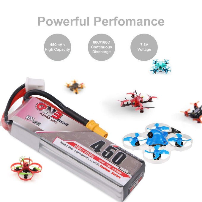 Drone Quadcopter Baterai Lipo 2s 7.4V 500mah superlight dan Powerfull