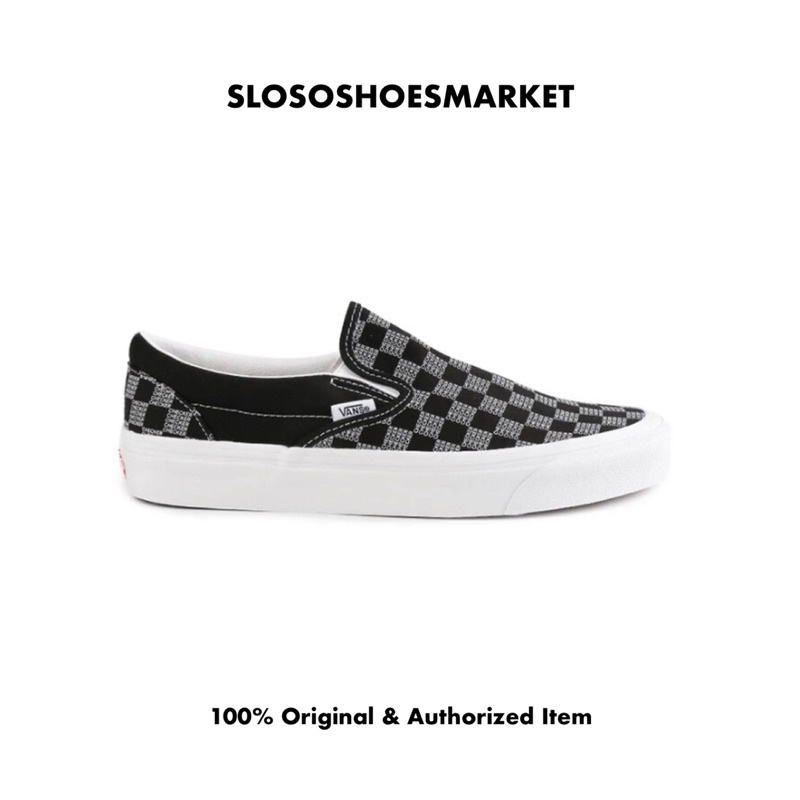 Vans Slip On 98 Dx Anaheim Checker Check Black - 100% Original / RESMI