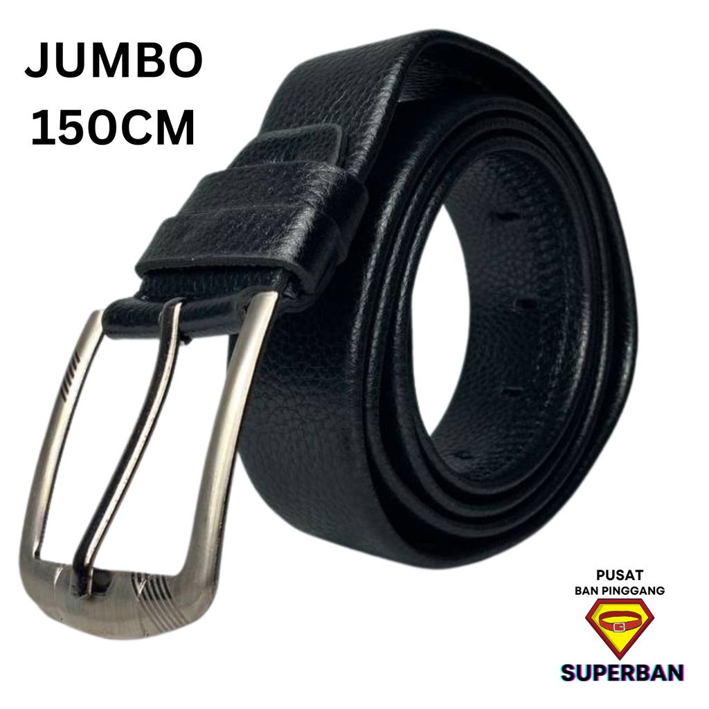 SABUK PRIA MODEL TUSUK BIG SIZE 150CM JUMBO KULIT ANTI GORES UKURAN BESAR FORMAL CASUAL - SUPERBAN