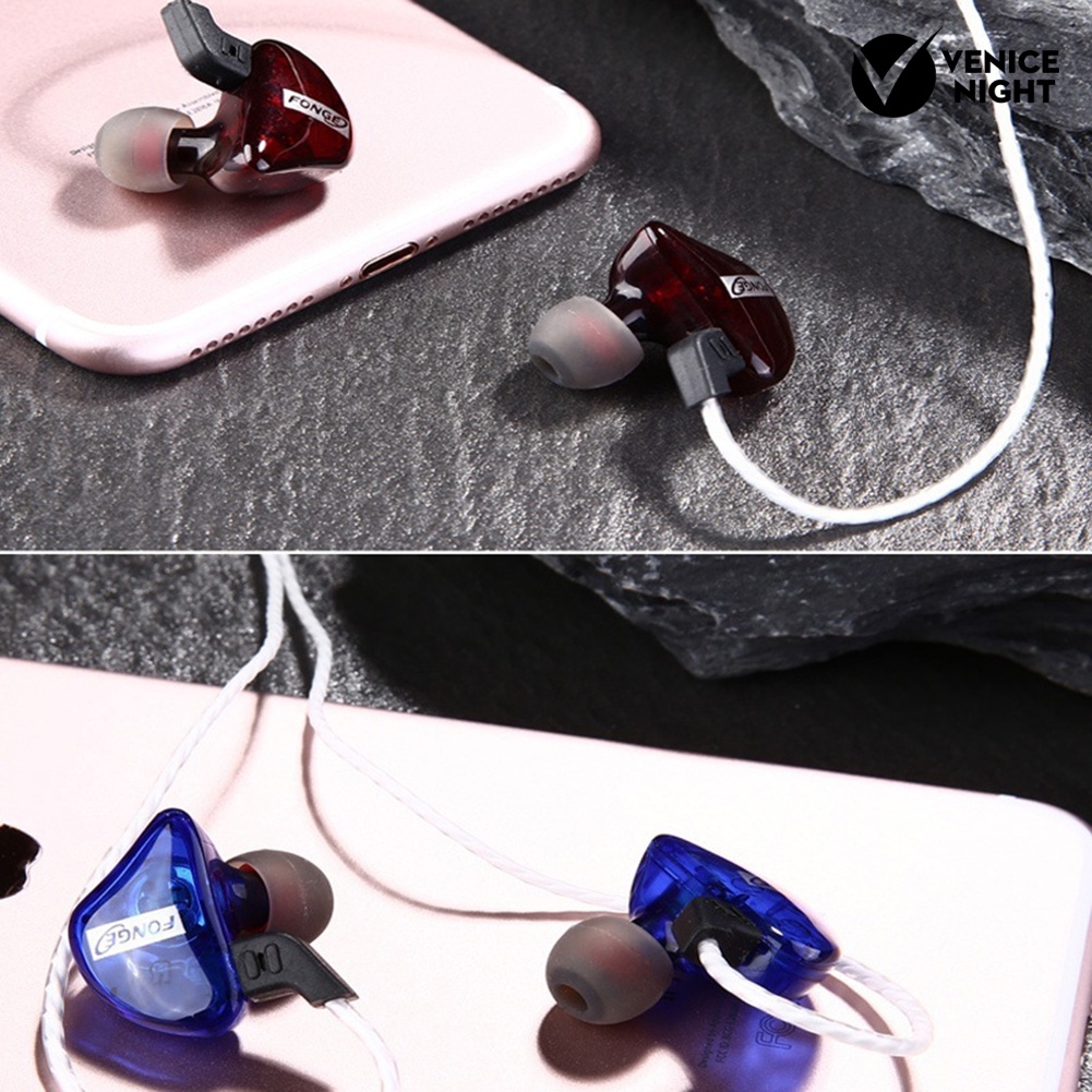 (VNEP) (Berkabel) Tahan Air Sport Super Bass Earphone In Ear HiFi Earbuds dengan Mic untuk Smartphone