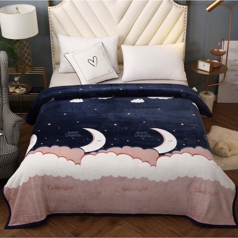 Promo 12.12 New Arrival Selimut Bulu Dewasa 140x200 Motif Terbaru