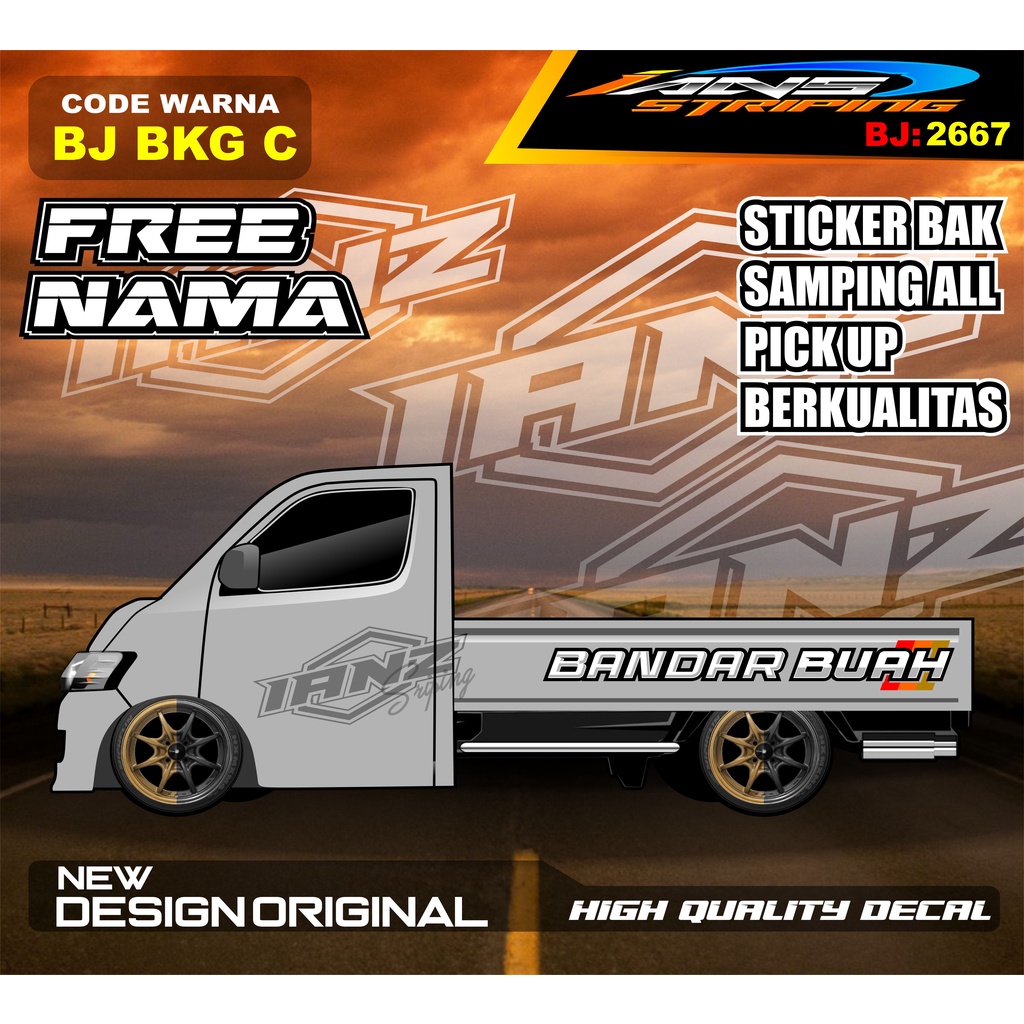 DECAL STICKER TULISAN BAK SAMPING  GRANMAX PICK UP / STICKER BAK SAMPING GRANMAX / DECAL STICKER GRANMAX PICK UP