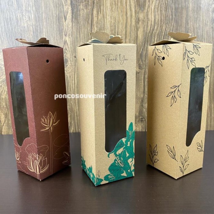 Souvenir Box Rustic Motif Kemasan Botol/ Tumbler