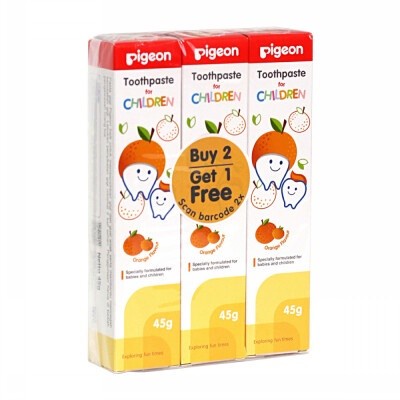 PIGEON TOOTHPASTE ORANGE / STRAWBERRY  45G BUY 2 FREE 1 /ODOL ANAK