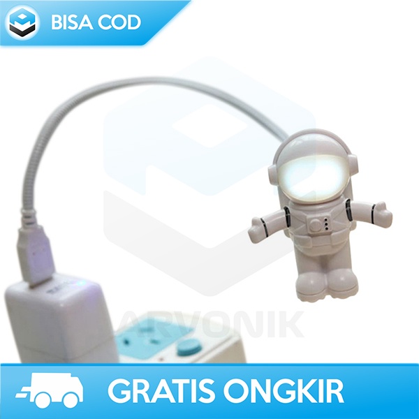 LAMPU TIDUR LED USB NIGHT LIGHT PORTABLE BENTUK ASTRONOUT FLEKSIBEL