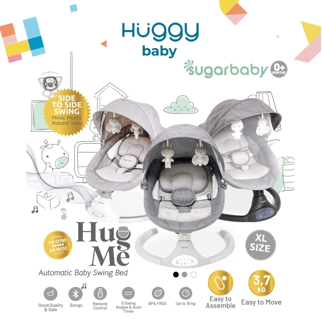 Sugarbaby HUG ME Automatic Baby Swing BED XL SIZE | Kasur Ayunan