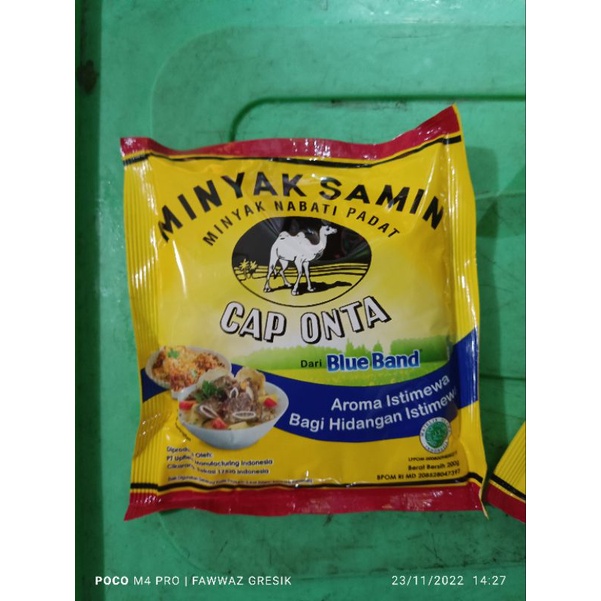 MINYAK SAMIN CAP ONTA 200gr / Minyak Nabati Padat 200 gr