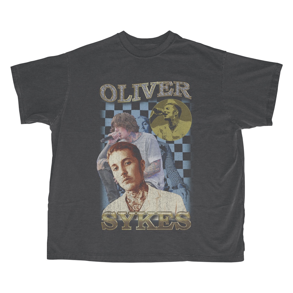 Oliver Sykes / Kaos Oliver Sykes Oversized Darkgrey / Vintage Tee / BMTH / Band Tshirt