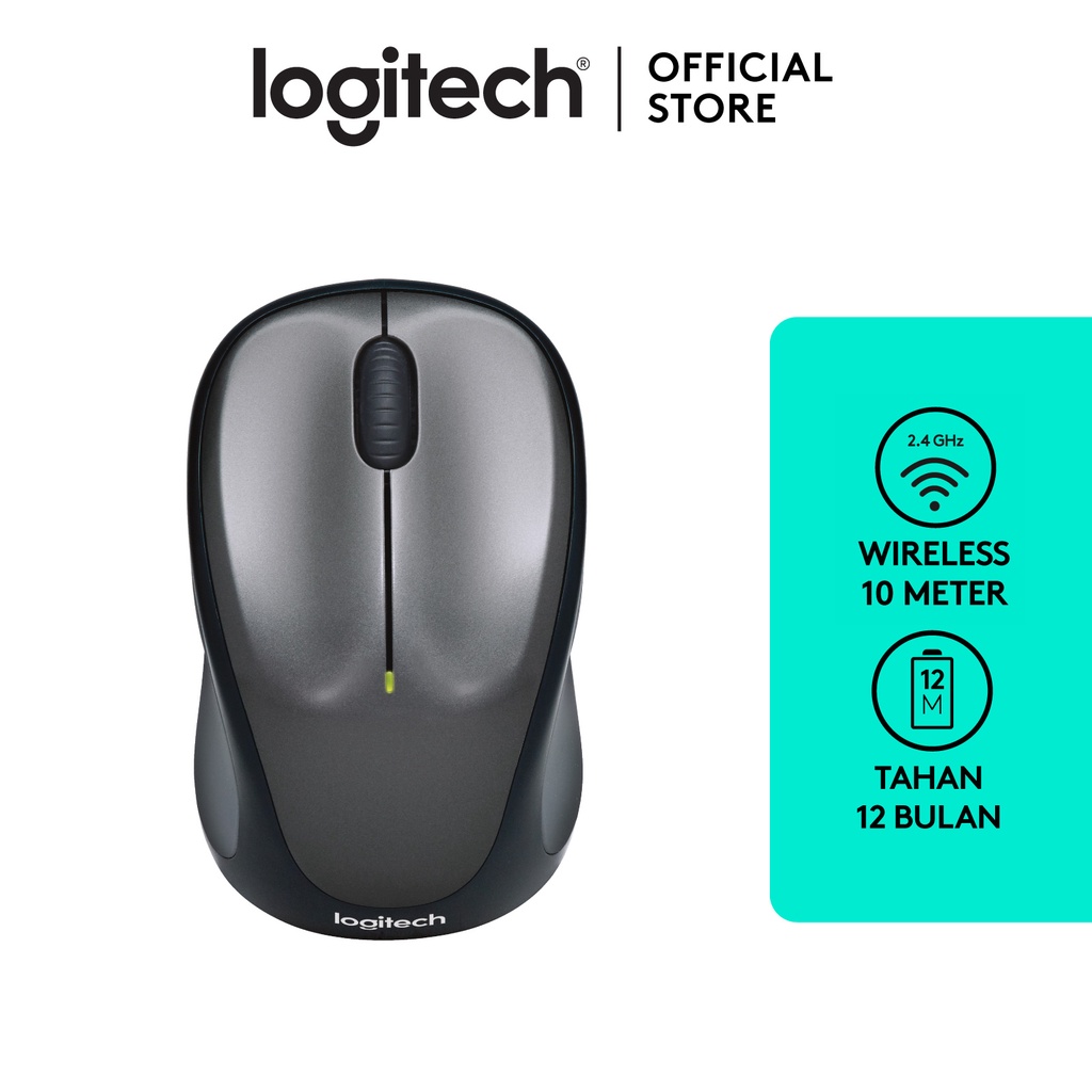 Logitech M235 Mouse Wireless Grip Karet Nyaman - Colt