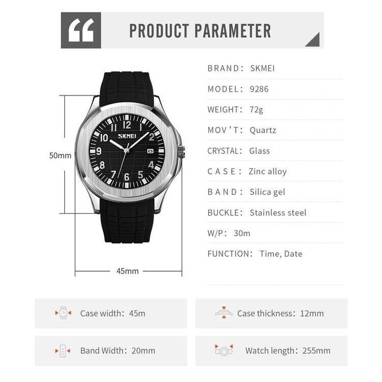 Jam Skmei 9286 original bergaransi free gift box