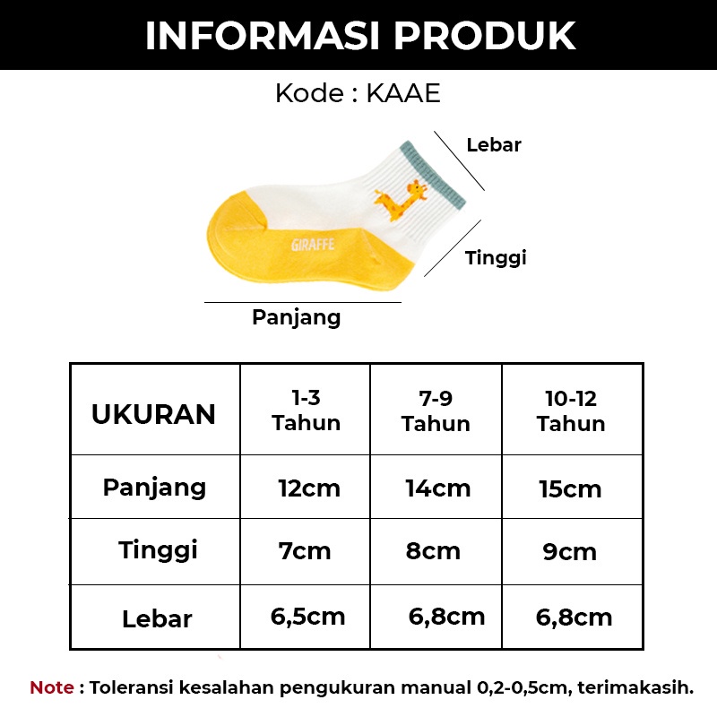 Kaos Kaki Anak Perempuan Motif Kartun Lucu 1 Set 5 Pasang Fashion Style Anak Korea KAAE