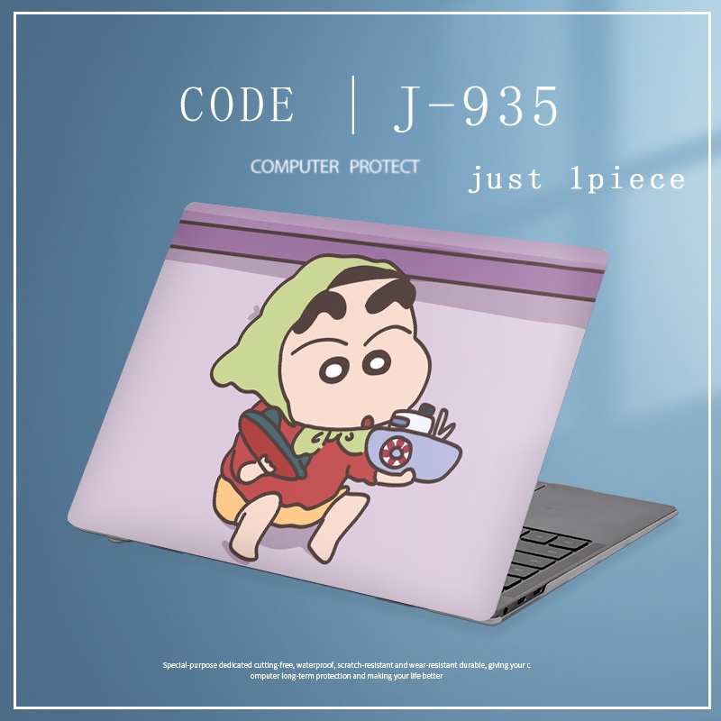 1pc Universal Bebas Potong COD Laptop Decals Colorful Marbel Crayon Shin Chan Laptop Decor Sticker Skin Untuk Lenovo Yoga Pro 14c Yoga Pro 13s Full Cover Sticker