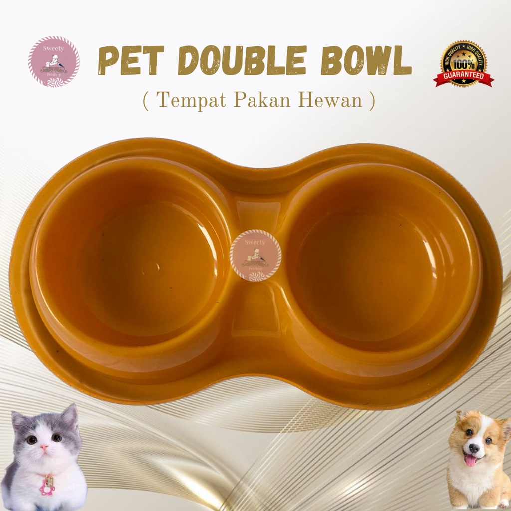 TEMPAT MAKAN KUCING ANJING DOUBLE PET BOWL ANTI SEMUT