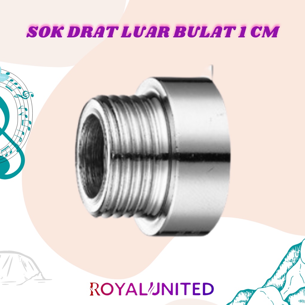 SOK NEPEL SOCK DRAT LUAR BULAT 10MM / PIPA STAINLESS SAMBUNGAN HIGH QUALITY