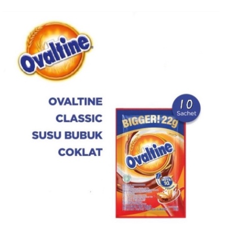 OVALTINE BIGGER SACHET 1 RENCENG ISI 10 PCS