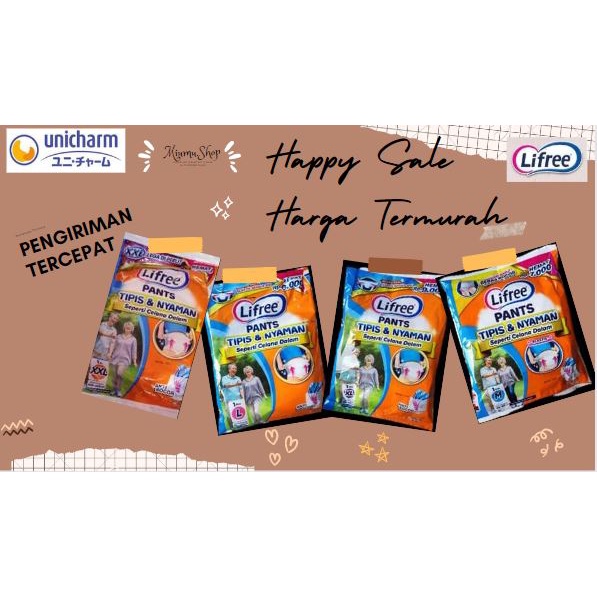 TERMURAH - LIFREE Pants - Popok Dewasa (M/L/XL/XXL)