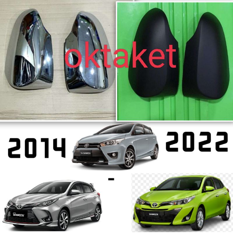 Cover spion mirror cover Grand all new  Yaris 2014 2017 2018 2022 Hitam &amp; Chrome