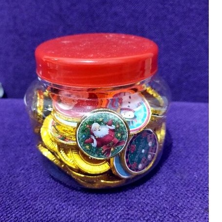 

coklat karakter natal toples