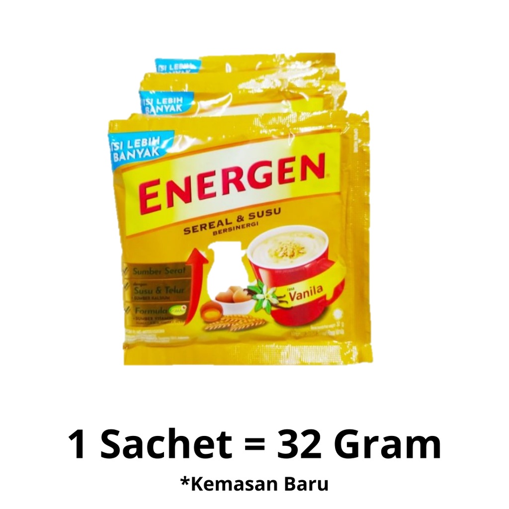 

Energen Vanilla Minuman Bubuk Sereal 1 renteng [32 gr x 10 Sachet]