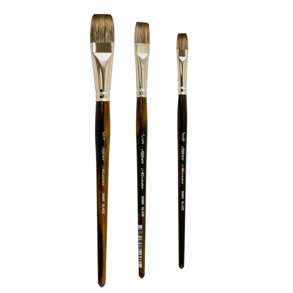 Alat Menggambar Kuas Lukis Kecil Silver Brush/ Monza® 2608S Glaze Brush SH Terlaris By Bali Artemedia