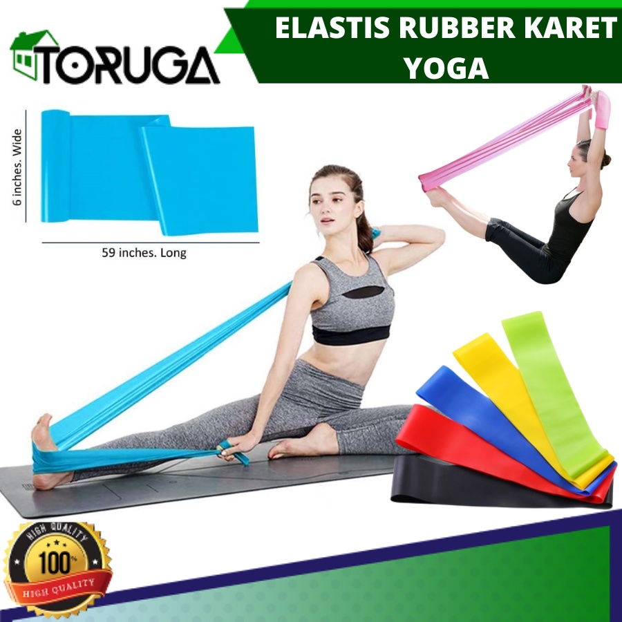 Elastis Rubber karet gelang ketahanan yoga peralatan Stretching Fitnes