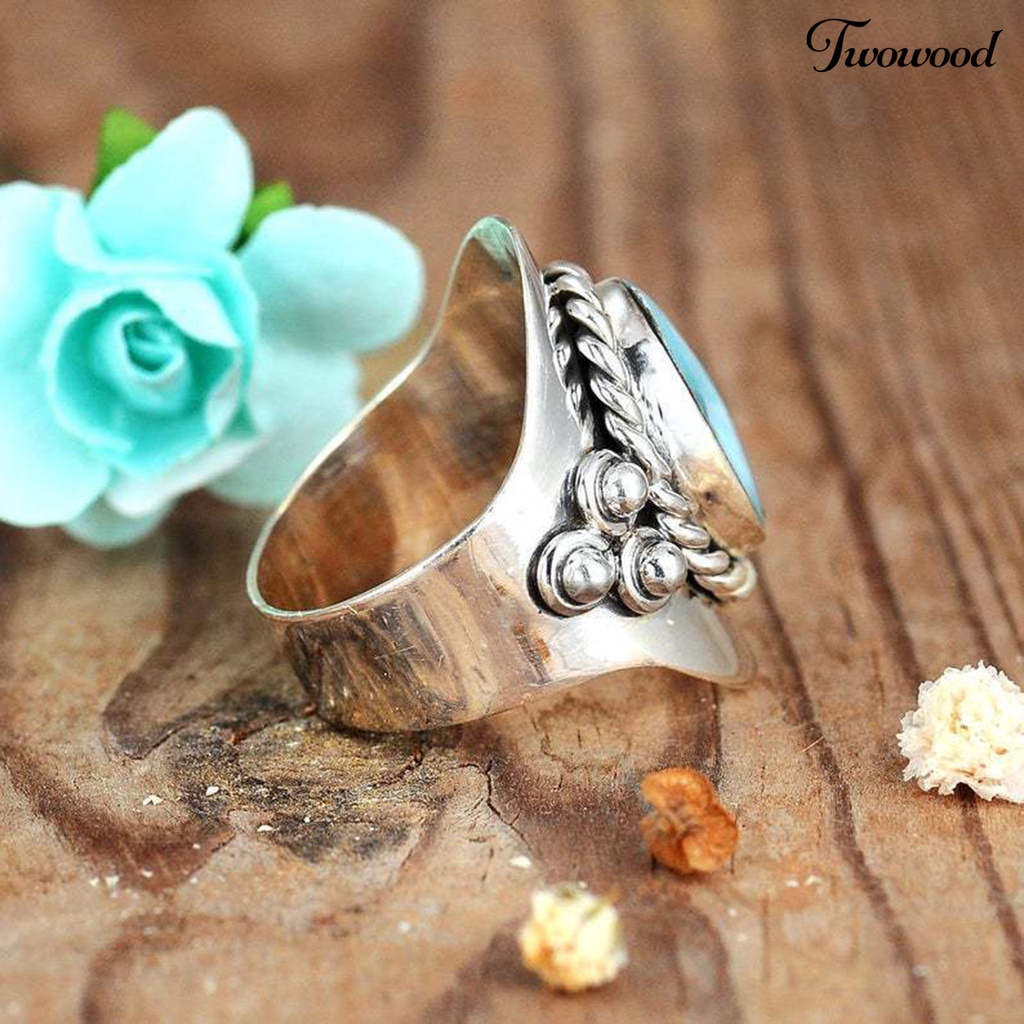 Cincin Jari Model Lebar Gaya Boho Vintage Untuk Pria Dan Wanita