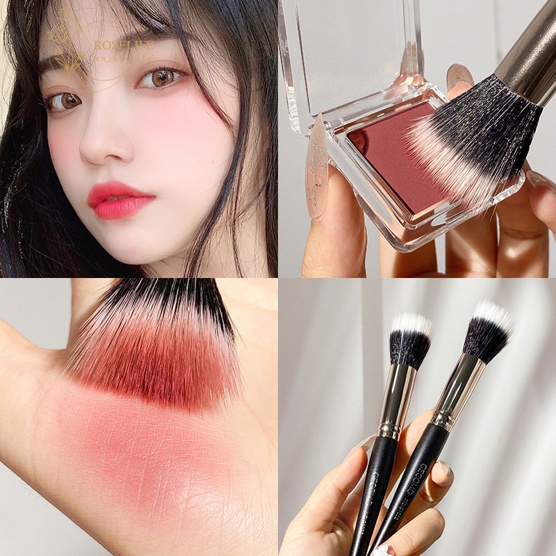 Brush Makeup Multifungsi Kepala Datar Lapis Ganda Untuk Eyeshadow Blush On Powder