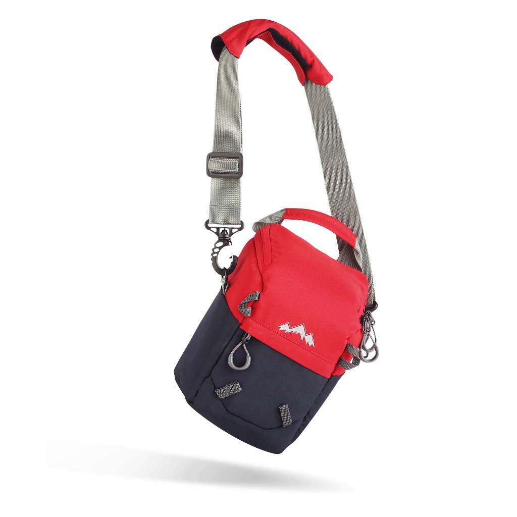 KEI RED NAVY x SOLLU Tas Kamera Selempang Pria Wanita Slingbag Lensa DSLR Mirrorless Sling Bag Camera Multifungsi Casual Camera Shoulder Bag Premium Unisex Shoulderbag Tas Slempang Bahu Free Rain Cover Coat Pelindung Hujan Keren Terbaru Kekinian Branded
