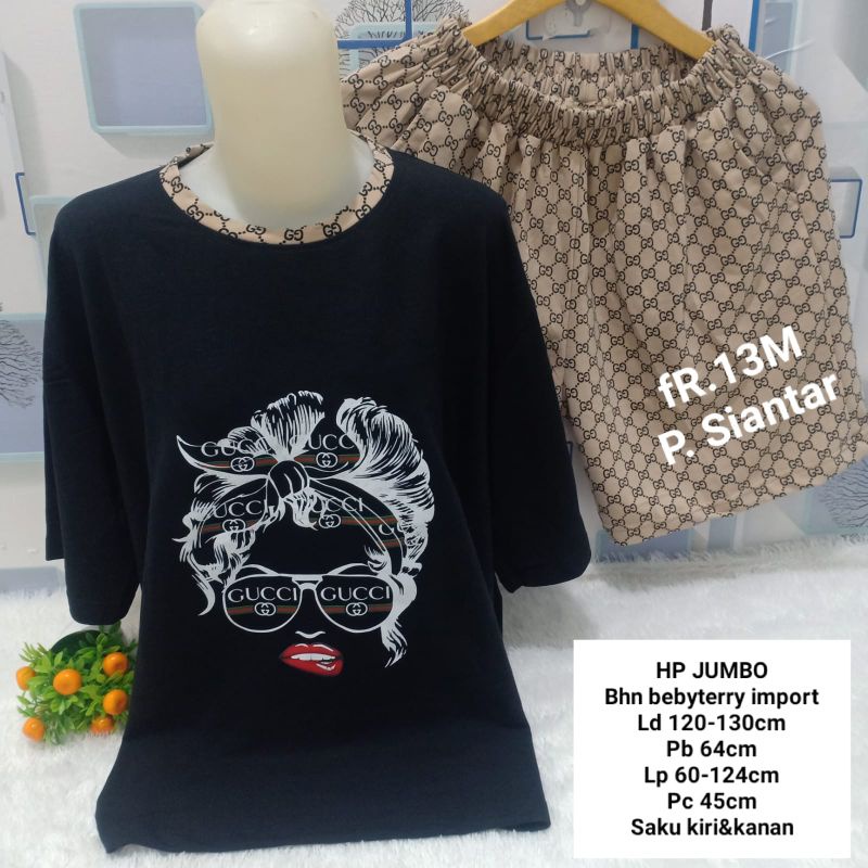 SETELAN WANITA  JUMBO/ HP HOTPANTS BABYTERRY IMPORT