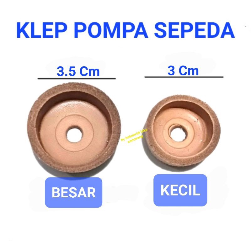 Klep Pompa Sepeda Bahan Kulit Kompa Angin Bee Tawon Diameter Ukuran 3cm 3.5cm kumpa Tabung 3 3.5 Cm Spon Seal Spoon