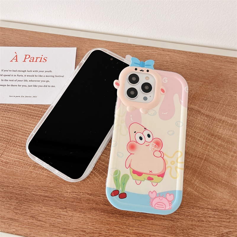 Soft Case Silikon Motif SpongeBob Untuk iPhone 14 13 12 11 Pro Max X Xr Xs Max 7 8 6 6s Plus SE 2020