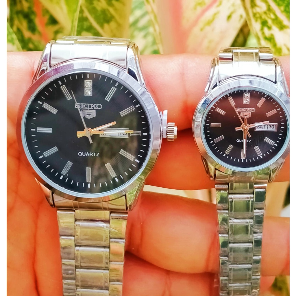 (COD) Jam Tangan Couple Pasangan | Jam Tangan Pria dan Wanita Sk 5 Rantai