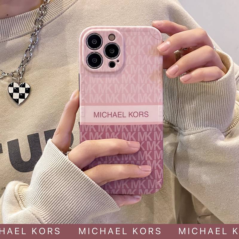 Luxury IMD Case HP iP iPhone X Xr Xs Max14 Plus+Apple11 12 13 Pro Max Sarung Silikon Wanita Casing HP Michael Kors MK Fashion Brand