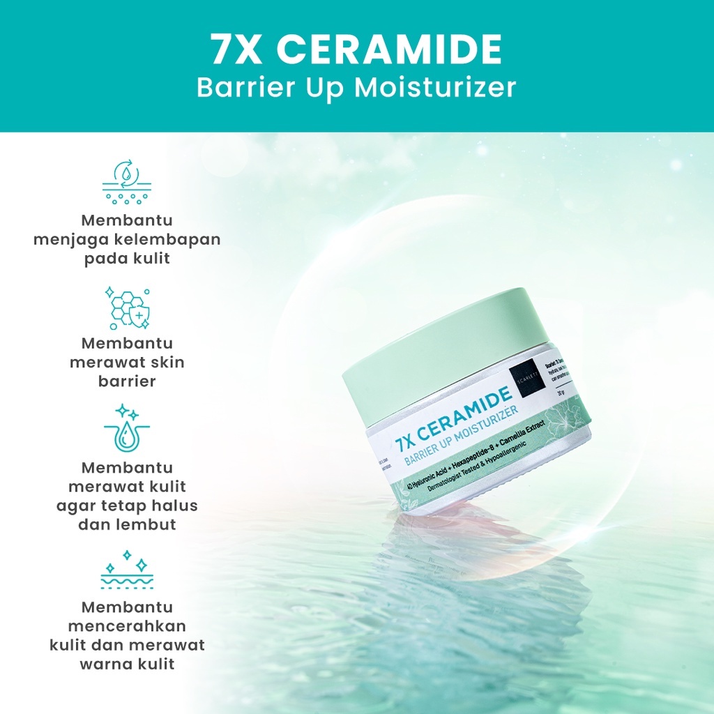 (RM) SCARLETT WHITENING 7X CERAMIDE MOISTURIZER/ MOIST CERAMIDE SCARLETT/ PELEMBAB WAJAH CERAMIDE BPOM