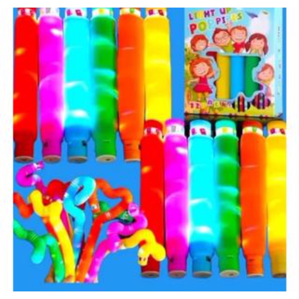 Mainan Anak Light up Pop Pipes / Selang Pipa LED /  Selang Pipa Light Up Pop led