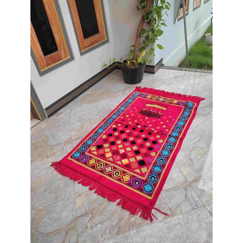 Sajadah Tebal Turki Beludru Halus 70x110 cm | ALAYDRUS BESAR | Souvenir Haji / Hajatan