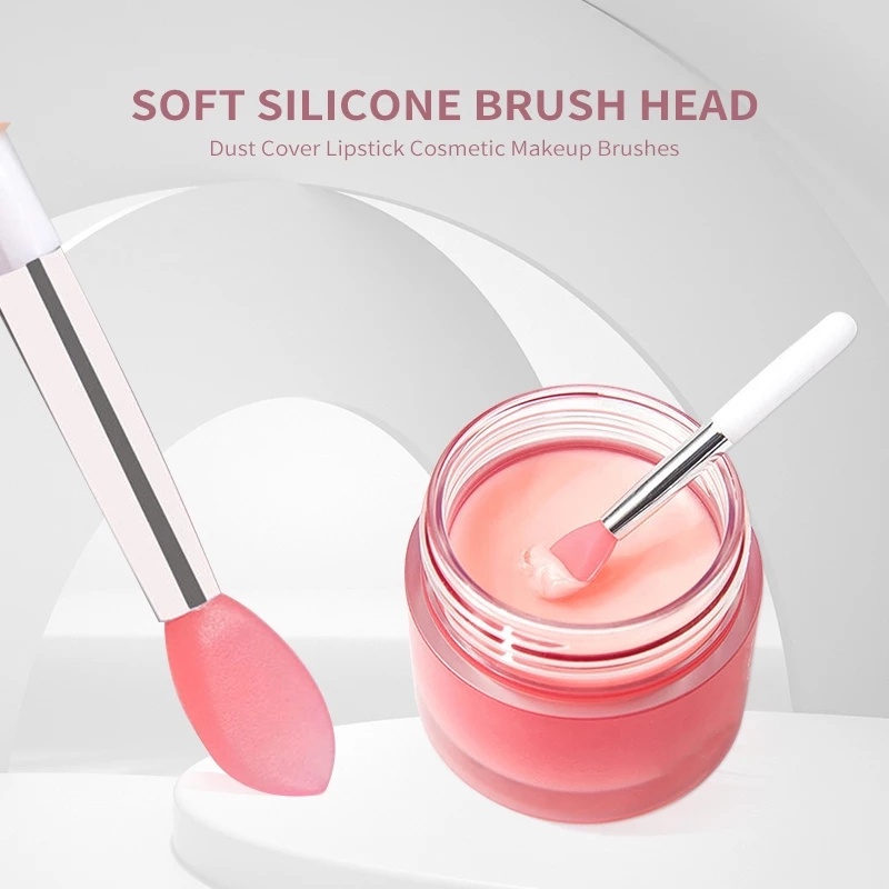 Brush Silikon Mini Aplikator Masker Bibir / Eyeshadow Tahan Lama Ramah Kulit Mudah Dibersihkan