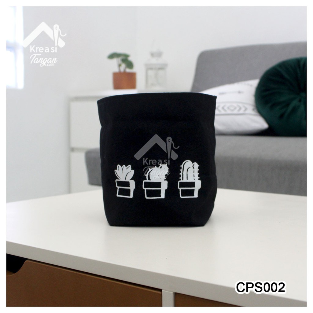 COVER POT / STORAGE MULTIFUNGSI POLOS SABLON CACTUS CPS002