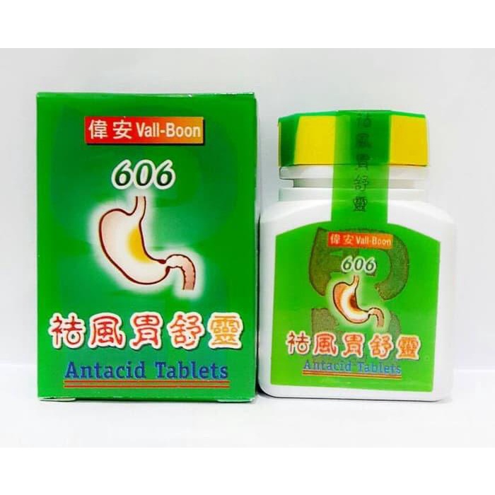 606 Antacid Tablets Qi Fung Wei Su Ling Obat Lambung Maaq